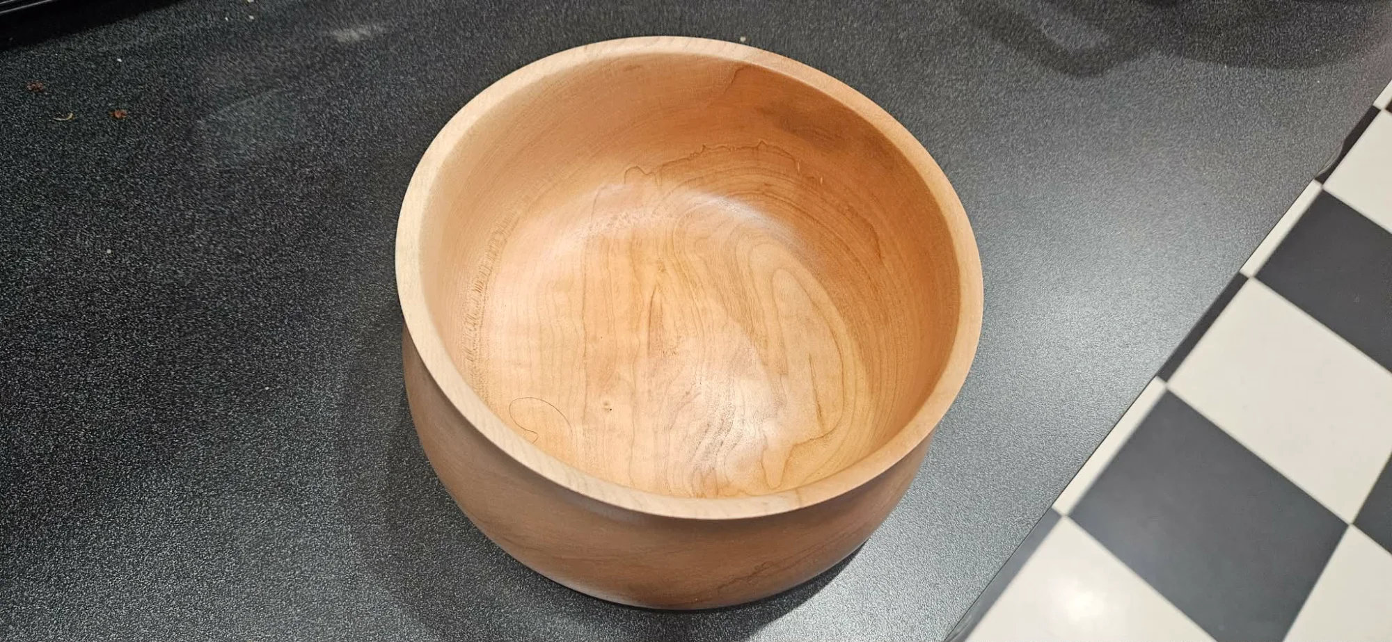 Hand-turned wooden bowl